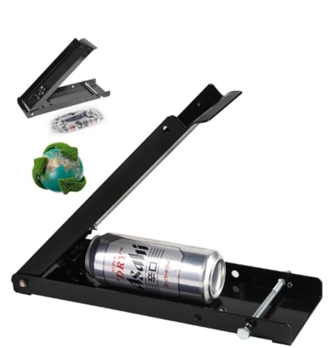 【XXA】缶つぶし機 足踏み 空き缶潰し ペットボトルつぶし機 アルミ缶つぶし スプレー缶ガス抜き 空き缶つぶし器 クラッシャー 最大２Ｌの空き缶まで対応 (ブラック)